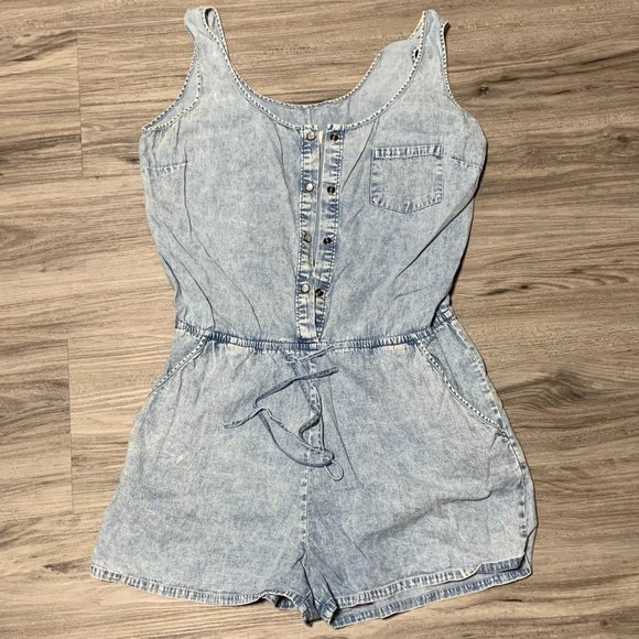 Buffalo David Bitton | Women's Denim Jean Romper Shorts - Picture 1 of 6